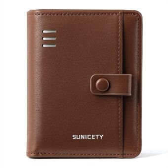 Scratch Lommebok i forretningsstil for menn, ripebeskyttende PU-skinn RFID-blokkering av kontanter til oppbevaring av penger Kortbæreveske med flere kortspor