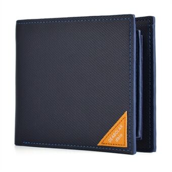 DEABOLAR Menn Short Wallet Cross Texture PU Leather Driver License Holder Bag