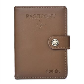 DIBAOLEIOU PU Leather Reise Passholder Cover Hasp Design ID Kredittkort Oppbevaringsveske