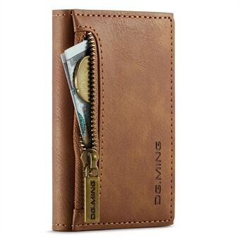 DG.MING M5-seriens RFID-blokkerende lommebok med glidelåslomme, flerlags kortholder og myntpose.