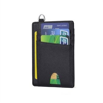 Cross Skin Anti-magnetisk RFID ID-kort Bankkort Anti-tyveri sveipende lommebok lomme Busskortveske med Ring