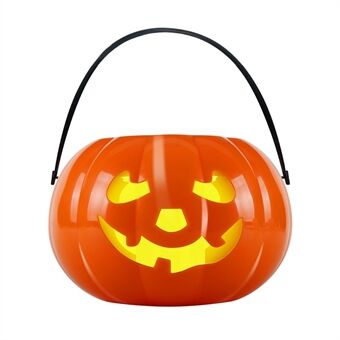 Halloween Pumpkin Lantern Solenergi Flamme Lys Bakke Lampe Vanntett Hage Dekorativ Lampe