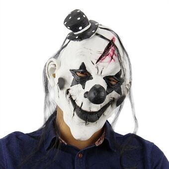 Creepy klovnemaske med hel Head laget av lateks for Clown
