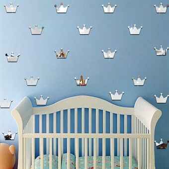 JM260 15 stk/sett, dekorasjonsklistremerker til jenterom Princess Little Crown veggklistremerker for barnerom, babyrom (ingen EN71-sertifisering)