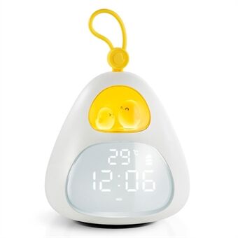 K-1070 LED Smart Bird Nest Time Vekkerklokke Våkne nattbordslampe Soverom Skrivebord Følger digitalt sove nattlys