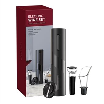KLT SGS-KB1-602102 4-i-1 oppladbar elektrisk vinflaskeåpner Helle foliekutter Vakuumstoppersett for kjøkkenbar restaurant