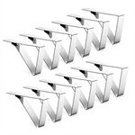 Dukklemmer i rustfritt stål - Trekantklemmer for hageduker - 12 stk.