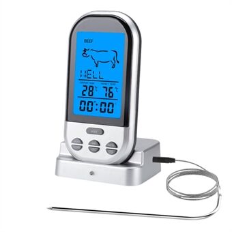 TS-HY62 Stor LCD-skjerm Kjøkken Outdoor BBQ Termometer Mat Kjøtttemperaturmålingsverktøy (BPA-fritt, FDA-sertifisert)