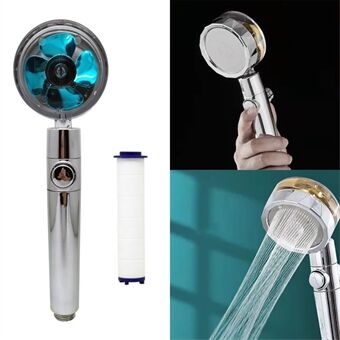 High-Pressure Shower Head Handheld Turbo Fan 360-degree Spinning Water Saving Hydro Jet Shower Head with Filter