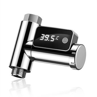 Digital dusjtermometer vanntemperaturmonitor med 360 ° roterbar LED-skjerm