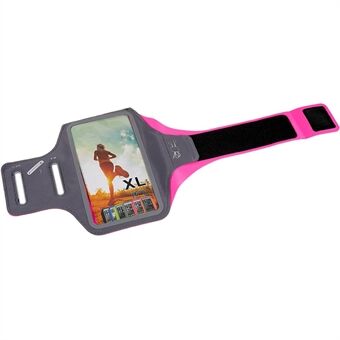 Outdoor Løping Sports Arm Bag 6-tommers Telefon Touch Screen Armbånd Oppbevaringsveske med øretelefonhull