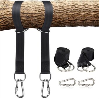 Tree Swing Straps Kit Heavy Duty Hanging 5ft with Carabiner Hook Spinner