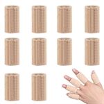 Smertelindrende fingerbeskyttelse for sport - Pustende elastiske fingerermer - 10 stk. - Beige