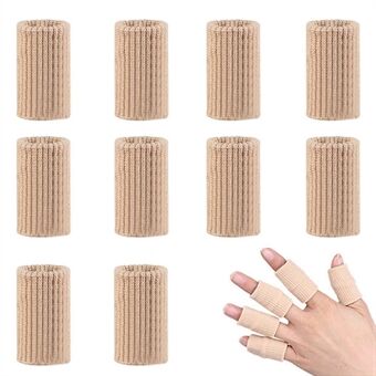 Smertelindrende fingerbeskyttelse for sport - Pustende elastiske fingerermer - 10 stk. - Beige
