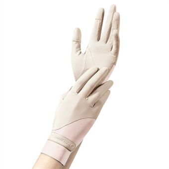 GOLOVEJOY XG58 1 par kvinner UV-beskyttelse Is Silke hansker Flip fingertuppene Anti-skli sommer sykkelhansker