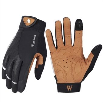 WEST BIKING Two Fingertips Screen Touch Shockproof Gloves Full-finger Reflective Cycling Gloves