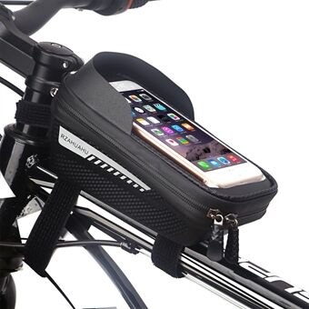 RZAHUAHU vanntett hardt skall sykkel telefonveske sykkelramme topprør berøringsskjerm sykkeltelefonveske for mobiltelefon under 6,5 tommer