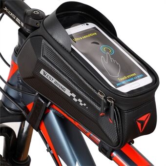 WEST BIKING YP0707261 Outdoor sykling Vanntett sykkelfrontrørveske for 7,0 tommers telefon med berøringsskjerm
