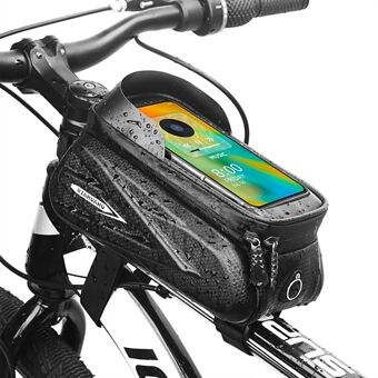 RZAHUAHU MTB Road Sykkel Top Tube Bag Vanntett EVA Hard Shell Bike Front Beam Touch Screen 7,2 tommers telefonholder oppbevaringsveske