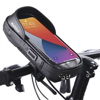 WOLFILIST C1102 0,75L Hard Shell sykkelstyrveske Solskjerm Berøringsskjerm Sykkeltelefonveske med hodetelefonhull