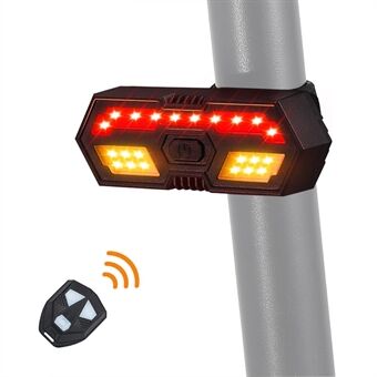 WEST BIKING YP0701314 Sykkel LED-baklys Sykkelhorn Blinklys varsellys baklykt med fjernkontroll