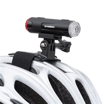 LEADBIKE LD56 sykkelhjelmlampe Dobbelt Head foran / bak lys USB oppladbar sykkelhjelm hovedlykt