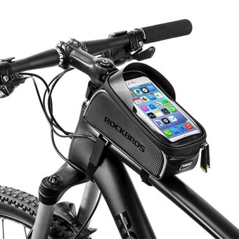 ROCKBROS MTB landeveissykkeltelefonveske Vanntett berøringsskjerm for sykkeltoppramme for 6,0 tommers smarttelefon