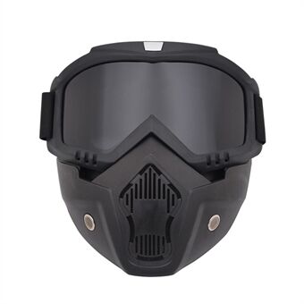 Motorcycle Goggles Mask Detachable Road Riding Windproof Helmet Glasses for Outdoor Activities