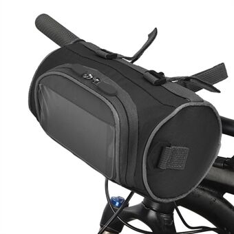 Bike Handlebar Bag Bike Bucket Bag with Touch Screen Waterproof Bicycle Front Storage Bag Large Capacity Cycling Front Pack