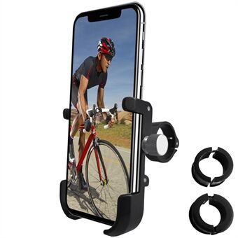 Sykkeltelefonfeste aluminiumslegering Motorsykkel Universal telefonholder med 360 graders rotasjon - svart