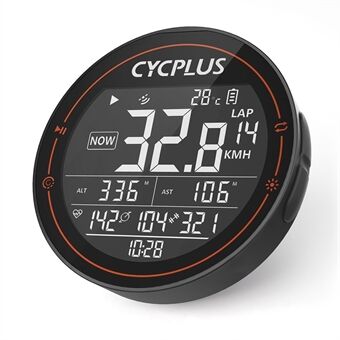 CYCPLUS Trådløs MTB landeveissykkelcomputer Vanntett GPS Speedometer BT ANT + sykkelcomputer med tråkkfrekvenssensor pulsmåler
