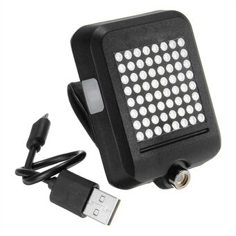 MTB sykkel baklys 64LED intelligent blinklys stopplys sykkel projektiv varsellys USB ladelampe