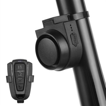 Elektrisk sykkelhornklokke 115dB høylytt sykkelklokke IPX6 vanntett trådløs Ring USB oppladbart sykkelhorn med 5 lydmoduser 3 vibrasjoner