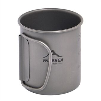 WIDESEA WSTT-200ML titanlegering 200 ml vannflaske Ultralett kaffekrus (ingen FDA-sertifisering, BPA-fri) for ryggsekktur på campingvandring