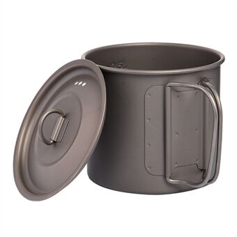 WIDESEA WSTT-600ML bærbar campingkrus i titankopp 600 ml kaffe-te-krus med håndtak for ryggsekktur og fiske (ingen FDA-sertifisering, BPA-fri)