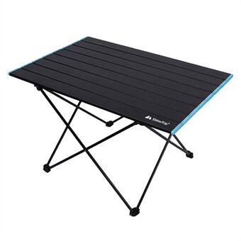 SHINETRIP A292-H0L Campingbord i aluminiumslegering Bærbart Outdoor sammenleggbart skrivebordsbord, størrelse L - Midnight Black