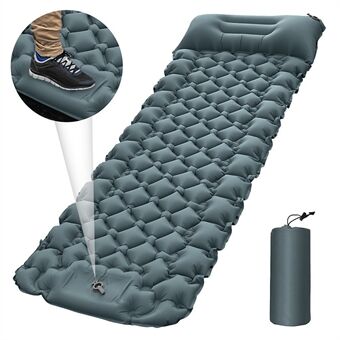 Camping liggeunderlag Vanntett matte Oppblåsbar sovemadrass Sammenleggbar enkeltseng med luftpute