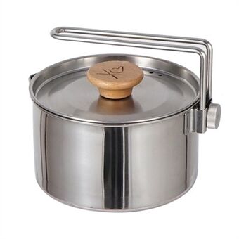 AOTU 1L multifunksjon 304 gryte i rustfritt Steel Outdoor kokekar Vannkoker Campingkokekar tekanne (BPA-fri, ingen FDA-sertifisert)