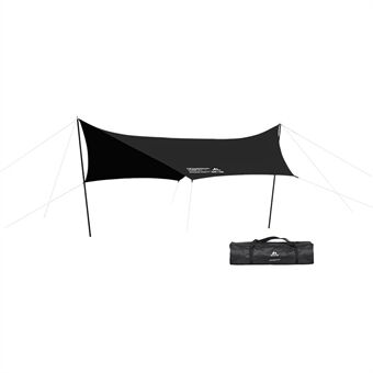 SHINETRIP Outdoor Camping Piknik Tarp 210D svart belagt Oxford Klut Baldakin Anti-UV regntett markise