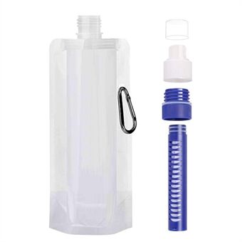 K8621 Outdoor BPA-fri vannfilterpose Camping Tourism vannfiltreringssystem med gjennomsiktig pose (FDA-sertifisert)