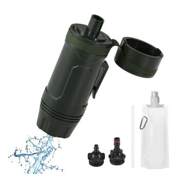 K8658 bærbart vannfilter halm BPA-fritt vannfiltreringssystem med pose for Outdoor campingoverlevelse (FDA-sertifisert)