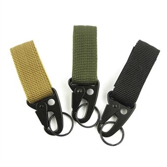 AOTU Tactical Ribbon Buckle nøkkelring Carabiner Nylon Belt Gear Keeper - Tilfeldig farge