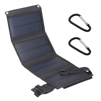 5V 10W USB Solar Lader Bærbar Outdoor Vanntett Solar Batterilader USB Telefonlader Power Bank med 4 Solar