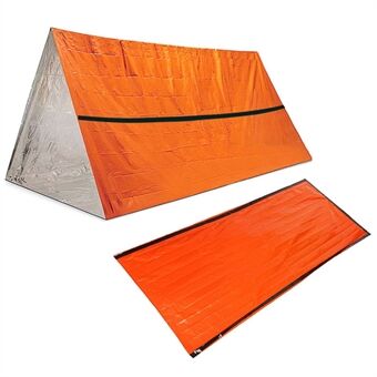 Emergency Survival Life Poncho vanntett campingutstyr Outdoor teppe Gjenbrukbart termisk poncho regnfrakk med sovepose