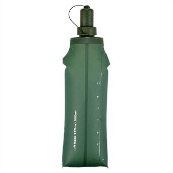 BONLX TPU sammenleggbar myk kolbe Sport Løping Camping Vandring Vannpose Sammenleggbar drikkevannflaske (BPA-fri, ingen FDA-sertifikat)