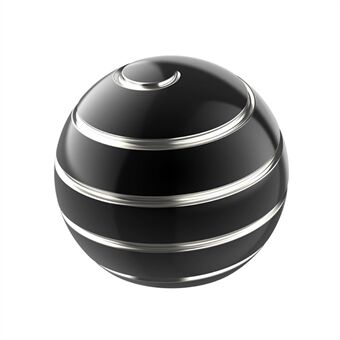 Sølvstrengs roterende ball aluminiumslegering skrivebordsdekompresjon sfærisk gyro fidget leketøy, diameter: 45 mm