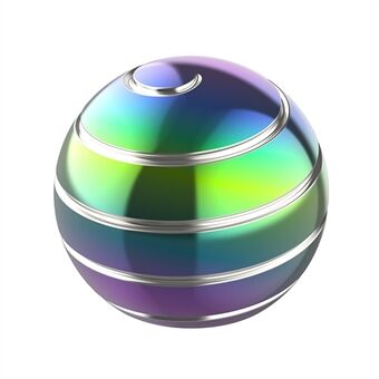 Avtakbar Sølvstreng Roterende Ball Stress Relief Desktop Sfærisk Gyro Fidget Toy, Diameter: 40mm - Flerfarget