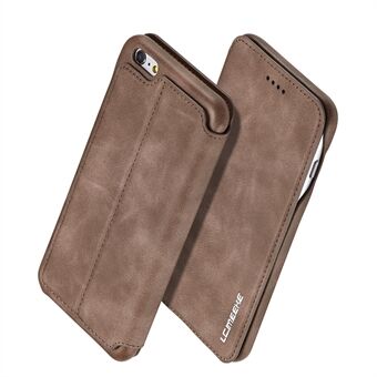 LC.IMEEKE Retro Style Lær Kortholder Stand for iPhone 6s / 6 4,7-tommers