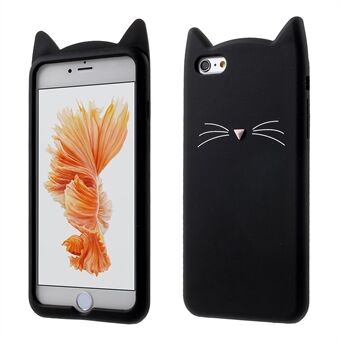 3D Bearded Cat Silikon mykt telefondeksel for iPhone 6s / 6