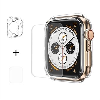 Prince for Apple Watch Series 5 4 40mm Clear Soft TPU Cover + 3D PET Curved Hot Bending Clear Screen Protector